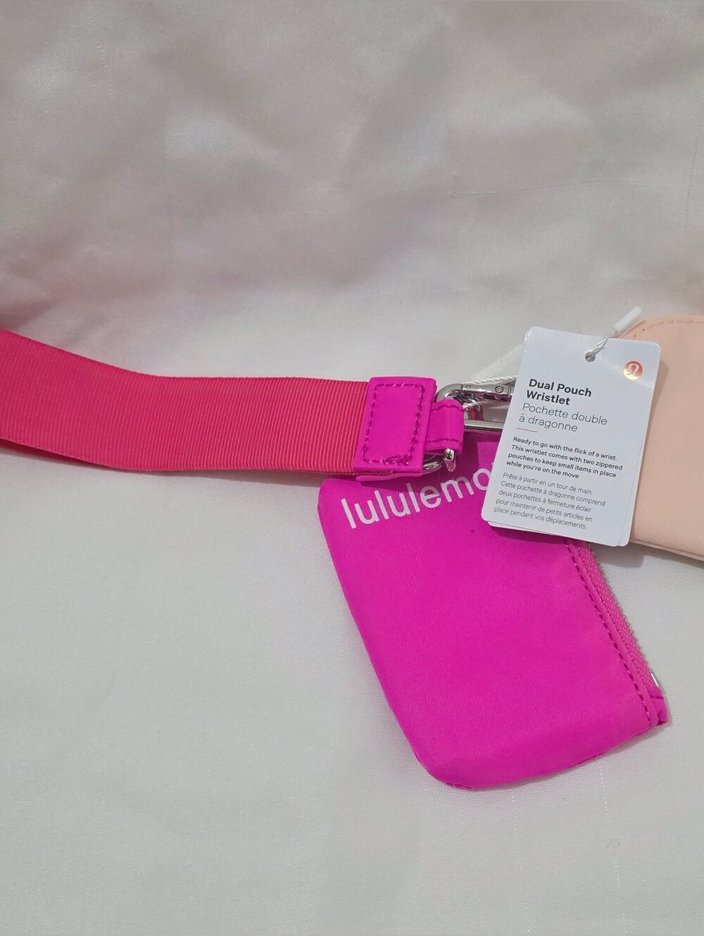 lululemon Pink & Blush Dual Pouch Wristlet